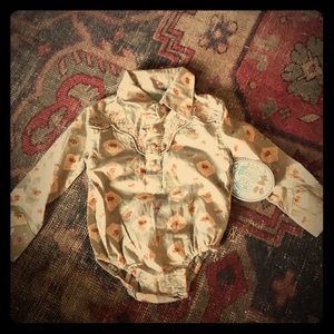 NWT Wrangler button down onesie